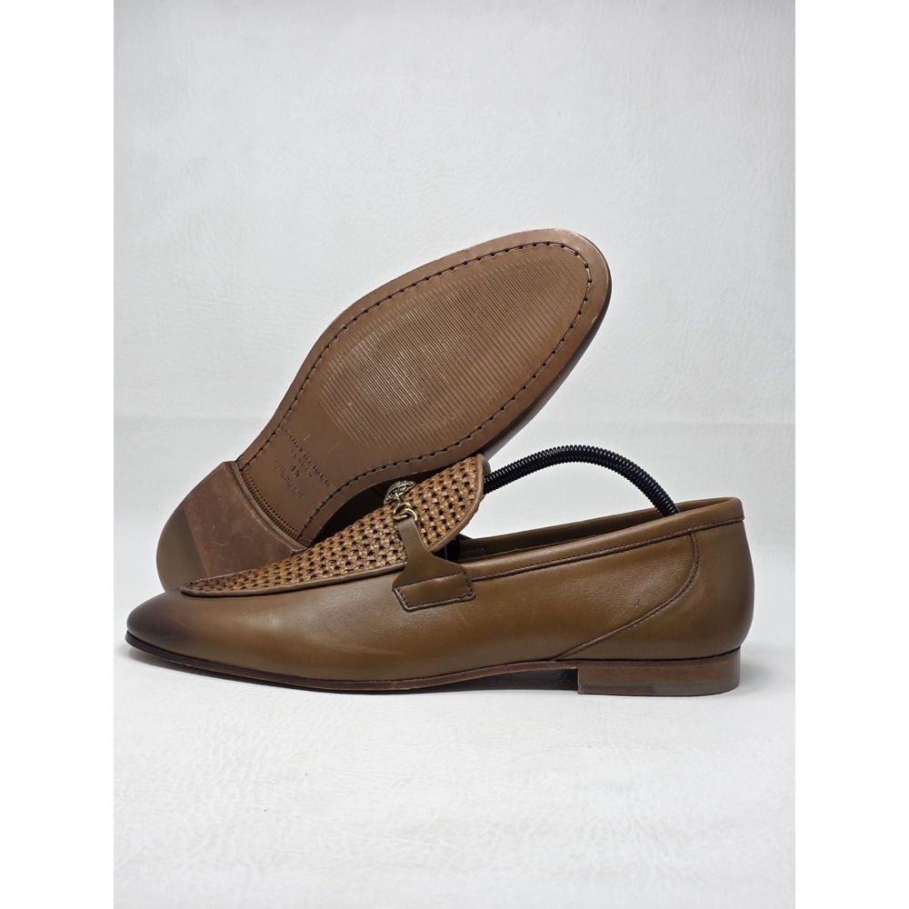 Kurt Geiger Ali Slip On Leather Mens Loafers Size EU 45 US 12 Brown New